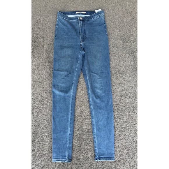 Levi's Denim - Levis Runaround Super Skinny Jeans Womens XS High Rise Medium Wash Blue Denim